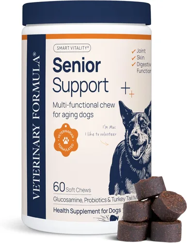 Vista 20 de Veterinary Formula - Apoyo para glándulas anales para perros – Gomitas sin efecto "scoot" con calabaza, jengibre, inulina de agave y probióticos