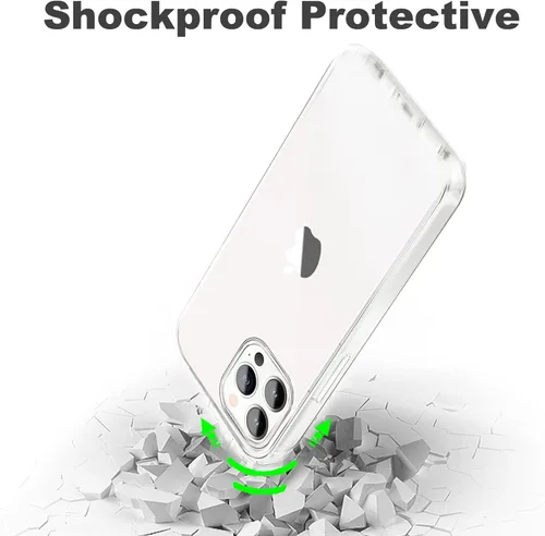 Vista 7 de JJGoo Funda transparente compatible con iPhone 12 Pro Max, transparente, suave, a prueba de golpes, delgada funda protectora para teléfono