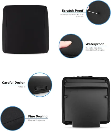 Vista 5 de INTGET Cubierta de Consola Central para Ford F150 2025 2026, Accesorios Interior 2021 2022 2023 2024 Coche Reposabrazos Central Tapa Cubierta