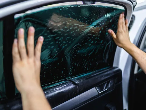 Vista 3 de Rvinyl Kit de tinte de ventana compatible con Ford Fusion 2006-2012 – negro 5% – película de una sola capa sin burbujas – Kit de precorte