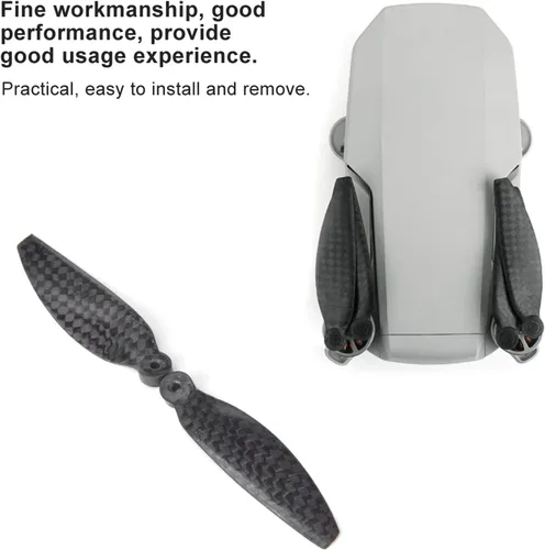Vista 4 de Tgoon Carbon Fiber Drone Blades, Durable Stable Practical Resistance Drone Propellers Drone Blades Lightweight for DJI Mavic Mini Black(Two Pairs)