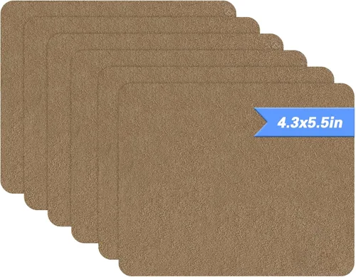 Vista 18 de Azobur Parche de reparación de sofá, 6 piezas de parches de microfibra, reparación de parches de tela autoadhesivos, aspecto lujoso, sofá de Beige