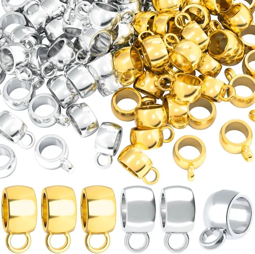 Vista 13 de Joez Wonderful Cuentas de Enlace con Asa, Cuentas Espaciadoras de Columna de Aleación Hipoalergénica