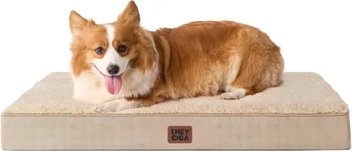 Vista 49 de EHEYCIGA Camas ortopédicas para perros grandes con funda extraíble lavable para jaula, camello, 35 x 23 pulgadas