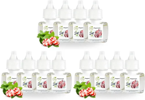 Vista 14 de Scent Fill Ambientador enchufable 100% natural de pepino y albahaca, recargas de aceite perfumado, paquete de 3 recargas