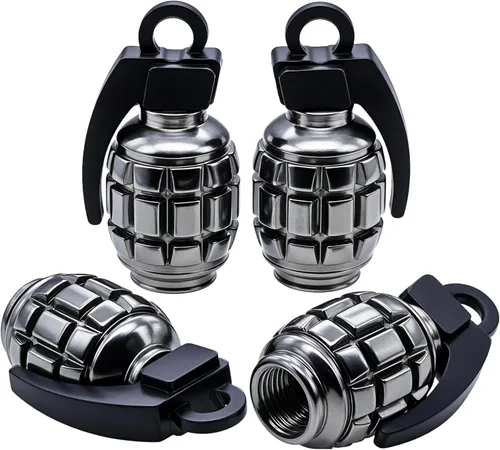 Vista 35 de 6 piezas tapas de válvula de neumático, cubiertas universales de válvula de neumático de aleación de aluminio para automóviles, camiones, SUV, Negro