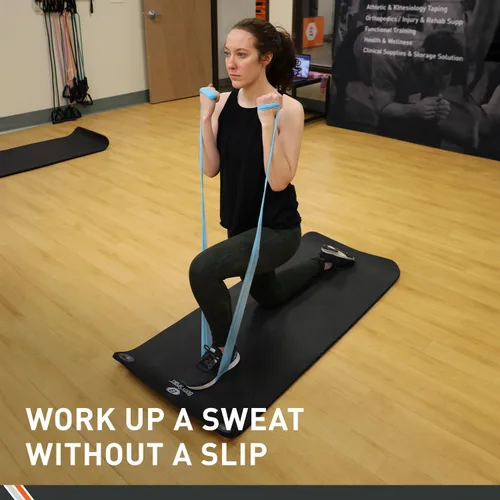 Vista 6 de BodySport TPE Exercise Mat for Men and Women – Workout Mat – Perfect for Gyms and Fitness Training – ½ in. Thick, Black