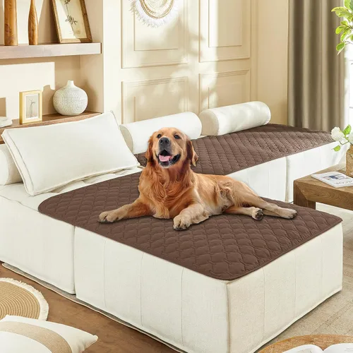 Vista 27 de gogobunny - Manta para perros y gatos 100% impermeable y de doble cara, funda suave para cama de mascotas, reversible, protege muebles, carbón