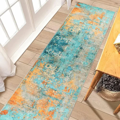 Vista 16 de famibay Alfombra de pasillo de 2 x 10, moderna para pasillos, antideslizante, alfombras de cocina lavables, alfombra de pasillo suave abstracta