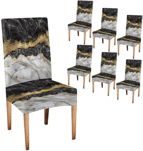 Vista 114 de CAPSCEOLL Juego de 4 fundas para sillas de comedor, color turquesa, turquesa, turquesa, turquesa, turquesa, verde azulado, fundas de asiento Parson