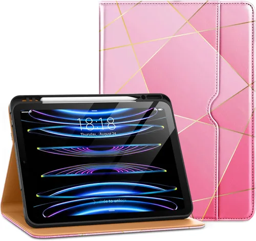 Vista 29 de DTTO para iPad Pro 12.9 6ª / 5ª / 4ª / 3ª generación Funda 2022/2021/2020/2018, Funda de cuero premium tipo folio con soporte integrado para el Negro