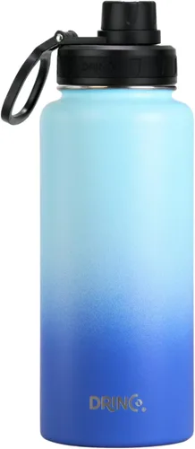 Vista 13 de DRINCO Botella de agua de acero inoxidable con tapa de boquilla aislada al vacío, doble pared botella de agua de boca ancha