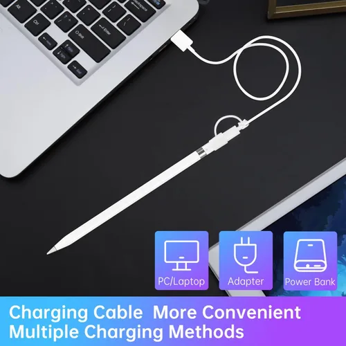 Vista 5 de Adaptador de cargador compatible con Apple Pencil de 1ª generación, conector de carga hembra a hembra para iPad Pen 1ª generación, paquete de 2