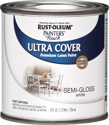 Vista 51 de Rust-Oleum 1922502-2PK Painter's Touch - Pintura de látex, cuarto de galón, azul marino brillante, 32 onzas líquidas (paquete de 2)
