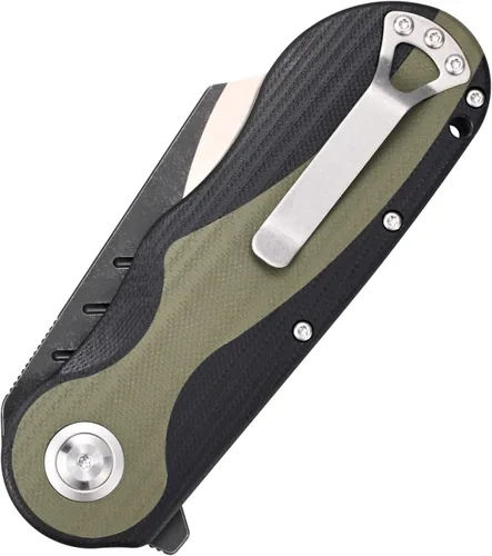 Vista 3 de Sitivien Cuchillo plegable ST138, acero inoxidable Sandvik 14C28N, mango G10 EDC cuchillo para acampar al aire libre, senderismo, pesca