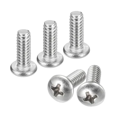 Vista 14 de uxcell Tornillos de máquina de cabeza redonda #10-32x1/2, tornillo de acero inoxidable 304 18-8, accionamiento Phillips, totalmente roscado, acabado