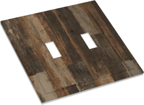 Vista 226 de Cubiertas de salida de impresión de líneas doradas de granito de mármol marrón, 1 palanca y 1 combinación basculante, placa decorativa de pared