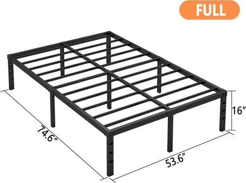 Vista 36 de Hafenpo Base de cama individual de 12 pulgadas, plataforma de metal resistente, tamaño individual, no necesita somier, resistente, fácil montaje