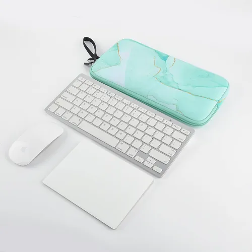 Vista 5 de Cosmos Funda de neopreno para teclado de transporte, bolsa de protección compatible con teclado mágico 1 y 2, mouse mágico, teclado inalámbrico