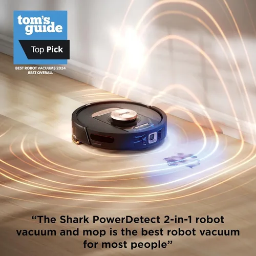 Vista 13 de Shark Robot Aspirador y Trapeador Combo, PowerDetect NeverTouch Pro, Autovaciante, Autollenado con Lavado y Secado de Toallitas de Limpieza