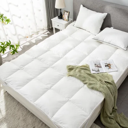 Vista 2 de cobertor para colchón relleno de plumas de ganso, tamaño alternativo