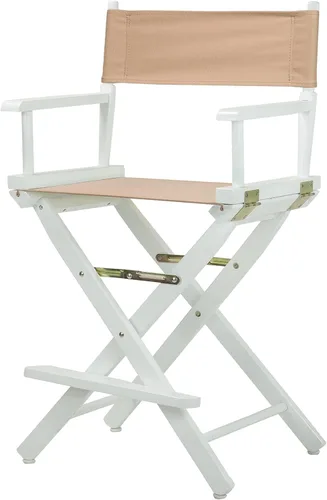 Vista 250 de Casual Home - Silla de director de 18 in, marco negro, lona negra, altura clásica