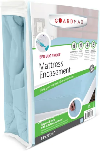 Vista 90 de Protector de colchón Guardmax con cremallera funda contra insectos para cama 100% impermeable suave, hipoalergénico y transpirable