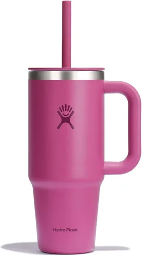 Vista 89 de Hydro Flask Vaso de Viaje de 40 Oz con Asa, Tapa y Pajita - Acero Inoxidable Aislado en 40 Oz Birch