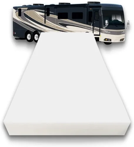 Vista 8 de FoamRush Repuesto de colchón de espuma viscoelástica de gel para camión de 4 pulgadas (32 x 29 pulgadas) con funda de algodón, firmeza media