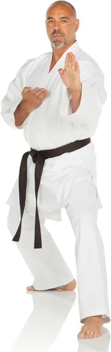 Vista 5 de Ronin - Uniforme de karate GI de peso medio para artes marciales 9.5 onzas de algodón, cinturón blanco incluido