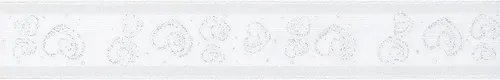 Vista 7 de Offray Cinta de satén de borde transparente de 1.5 pulgadas de ancho, 9 pies en total, color blanco