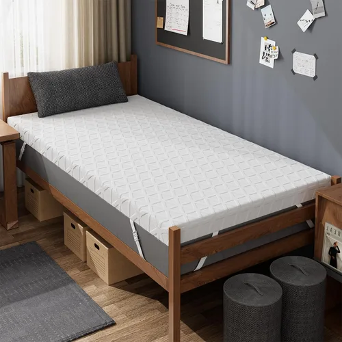 Vista 10 de ELEMUSE Cubrecolchón de espuma viscoelástica con diseño ventilado de 3 pulgadas, tamaño individual, almohadilla de espuma de remolino con gel Morado