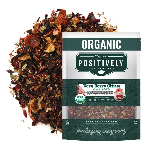 Vista 130 de Organic Positively Tea Company, Té Rooibos de vainilla y naranja sanguina, hoja suelta, 4 onzas