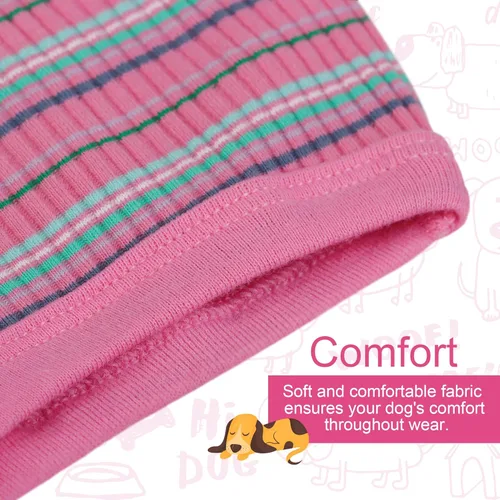 Vista 6 de Eleva la comodidad y la moda de tu mascota chaleco de algodón 100% acanalado para perros de razas pequeñas como chihuahuas, yorkies y cachorros.