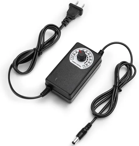 Vista 11 de Facmogu Fuente de alimentación ajustable de 3V-12V 5A 60W con pantalla LED, CC variable 3V 5V 6V 9V 12V Adaptador universal AC/DC, 100V-240V AC a DC