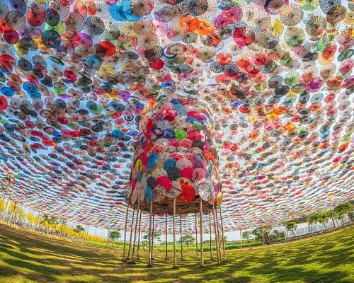 Vista 9 de TFLBANGEL 33 Rainproof Windproof Handmade Chinese Oiled Paper Umbrella Parasol Classical Painting Dancing Props Retractable Plum Blossom Umbrella