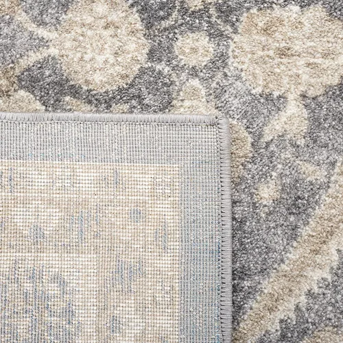 Vista 2 de SAFAVIEH colección Sofia 9 pies x 12 pies Gris Oscuro/Beige SOF378F - Alfombra oriental con efecto desgastado, boho tribal, resistente a manchas