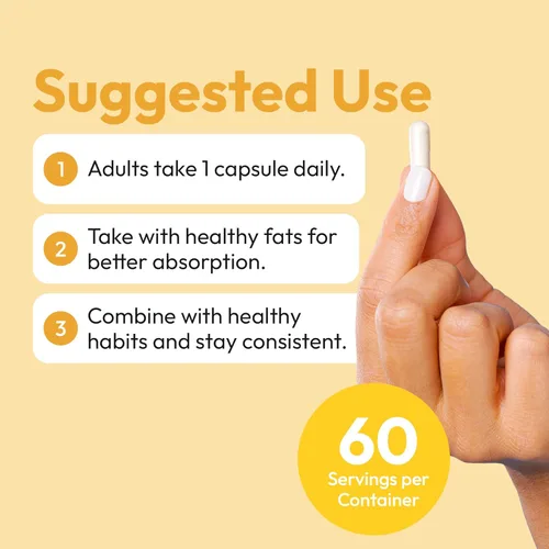 Vista 5 de Vitamin D3 K2 5000 IU with MK7 (180 mcg) Natural Supplement for Bone Strength, Heart Health, and Immune Support Vegan Capsules 60 Servings