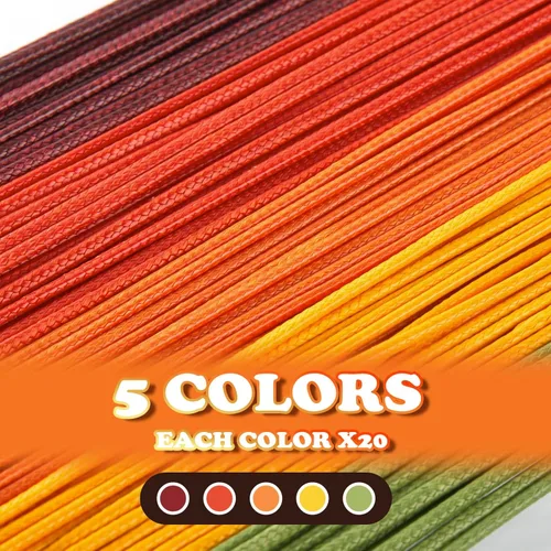 Vista 2 de Tudomro 100 piezas de collar de cuero encerado a granel con cierre, collar, pulsera, cadenas, cuerda para hacer joyas, colgantes