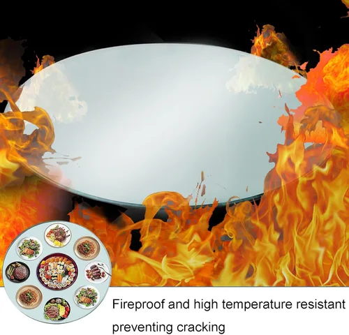 Vista 7 de SAGIDAR Vidrio templado redondo, mesa redonda de vidrio templado, mesa redonda, muebles de cocina, mesa de vidrio para mesa de comedor, tapa