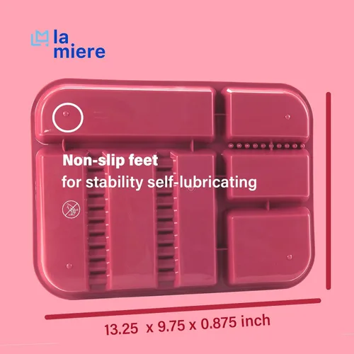 Vista 2 de Bandeja dividida para instrumentos dentales LA MIERE, bandeja de configuración dividida autoclavable, bandeja dividida separada B-Lok, Tamaño B