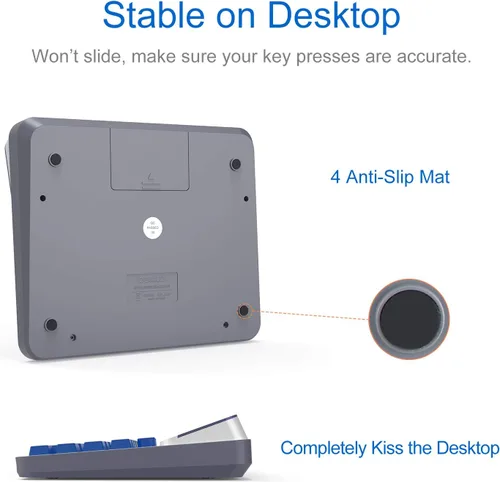 Vista 5 de Calculadora de escritorio extra grande de 5 pulgadas, pantalla LCD de 12 dígitos, calculadora contable de números grandes con botón de respuesta