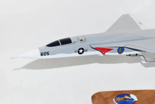 Vista 3 de RVAH-1 Smokin' Tigers RA-5C (1969) Modelo Vigilante, Escala 1/50 (18"), Caoba, Azul marino