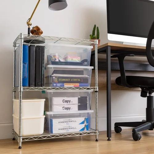 Vista 2 de IRIS USA - Contenedores de almacenamiento de plástico de 12 cuartos de galón con tapas, paquete de 4, pequeño contenedor sensorial, almacenamiento