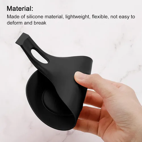 Vista 4 de uxcell Soporte de cuchara de silicona, 7.68 x 3.74 pulgadas, resistente al calor, soporte para utensilios de cocina, espátula, soporte para cucharón