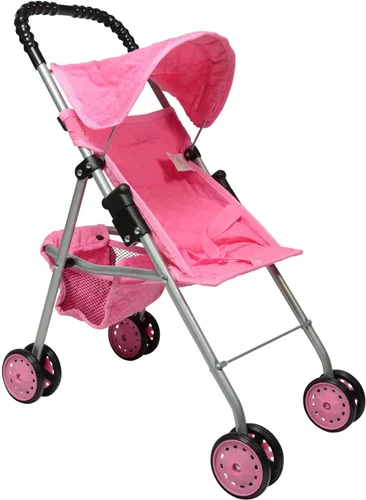 Vista 9 de Mi primer cochecito de muñeca bebé para niños pequeños de 3 años, niñas pequeñas Cochecito de bebé plegable para muñecas, cochecito de juguete