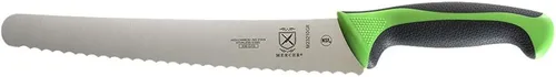 Vista 63 de Mercer Culinary Millennia Colors - Cuchillo para pan de acero inoxidable, borde ondulado de 10 pulgadas de ancho, color gris
