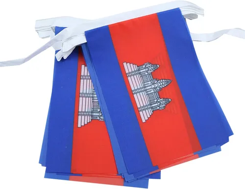 Vista 220 de Guatemala 19.7 ft BUNTING Flag 20 banderas 9'' x 6'' - Banderas de cuerda guatemalteca 5.9 x 8.3 in - AZ FLAG