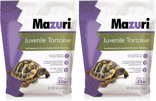 Vista 8 de Mazuri Alimento de tortuga juvenil para tortugas bebé Bolsa de 8 onzas (8 onzas)