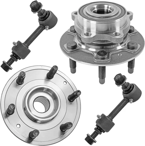 Vista 48 de Detroit Axle - Kit de 4 piezas de manguetas de dirección para Honda Civic 2006-2011, 2 manguetas de dirección delanteras y bujes de ruedas